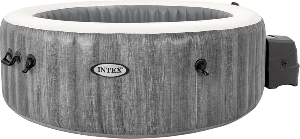 etezen Whirlpool Spa Bain à remous Greywood Deluxe Ø 196 x 71 cm Gris
