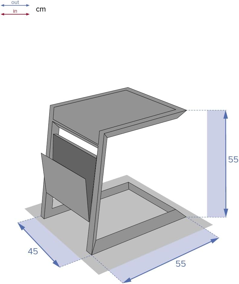 etezen - table d'appoint Allure - 50x50 cm - acier blanc