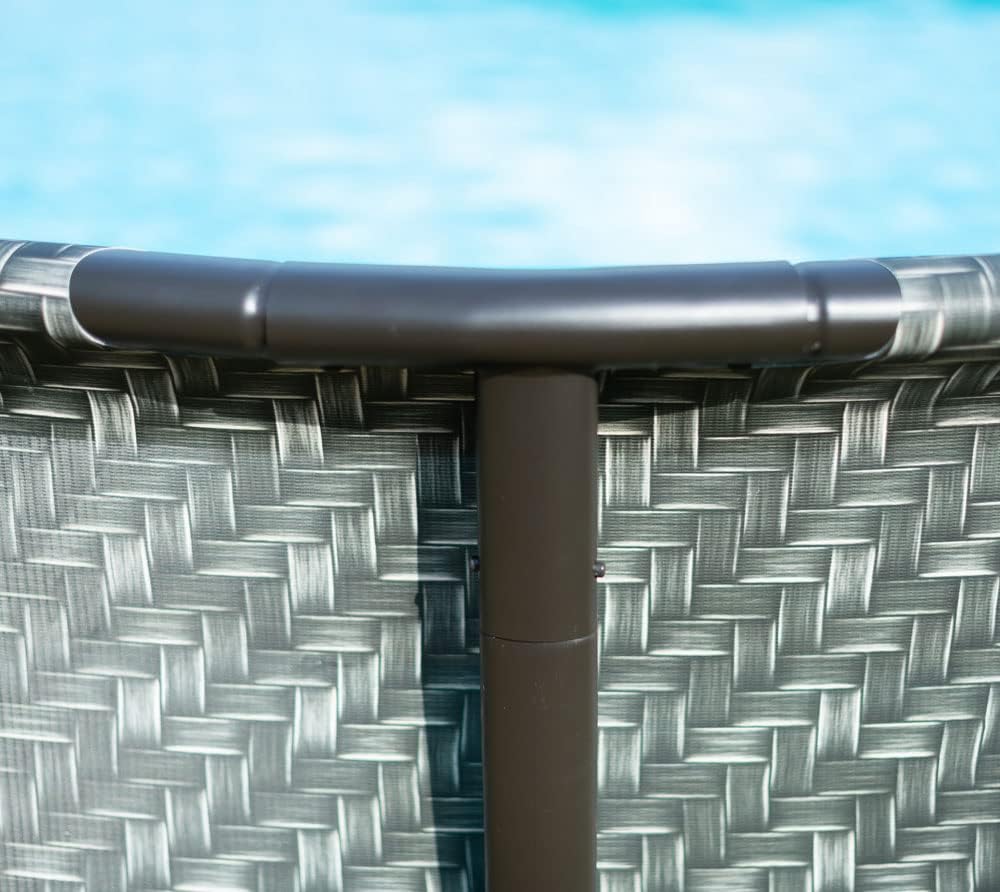 etezen - Elite Frame rotin gris - Ø488x122 cm - Piscine hors-sol