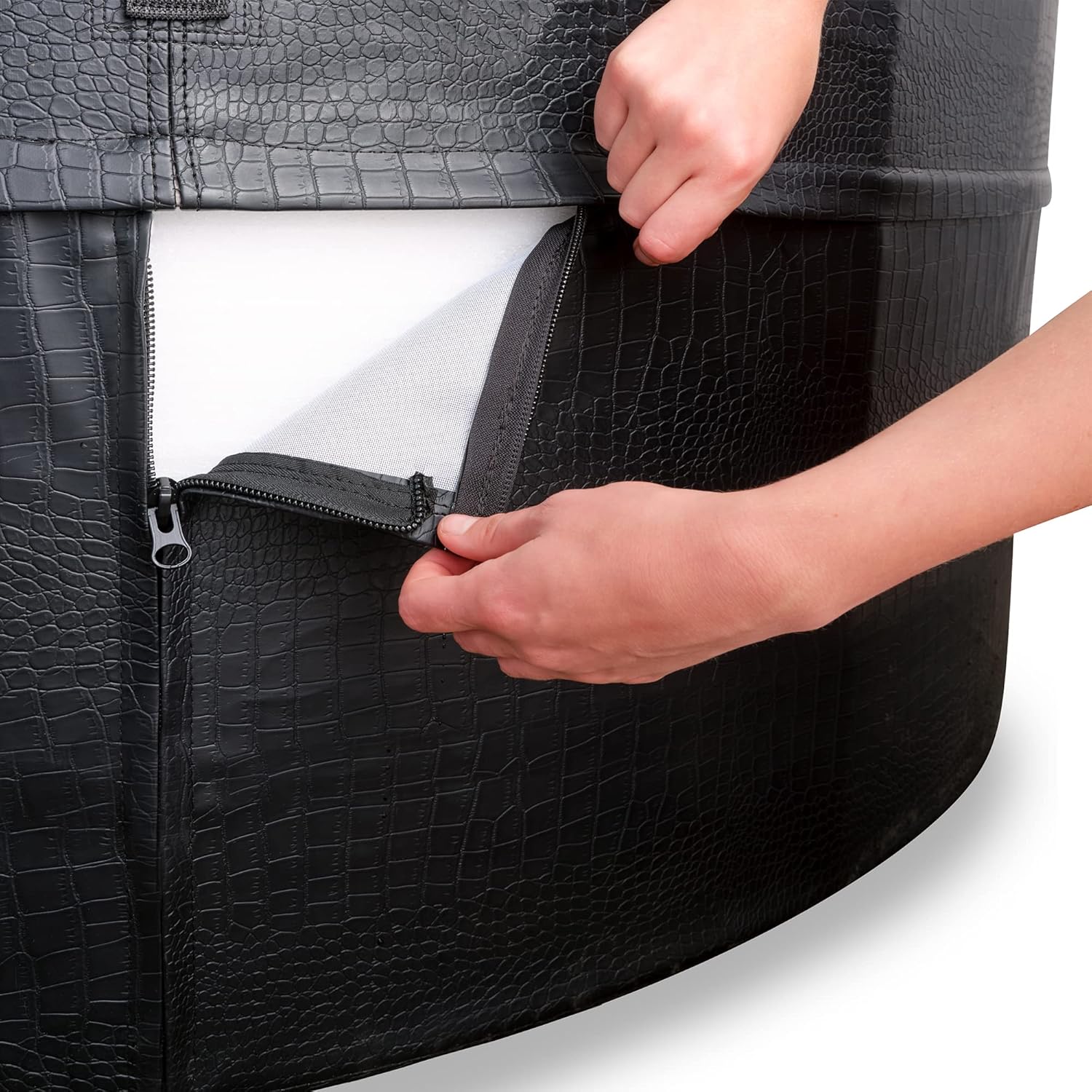 etezen - Leather Premium Spa extérieur 184x73cm - 4 places, chauffage, 120 jets air