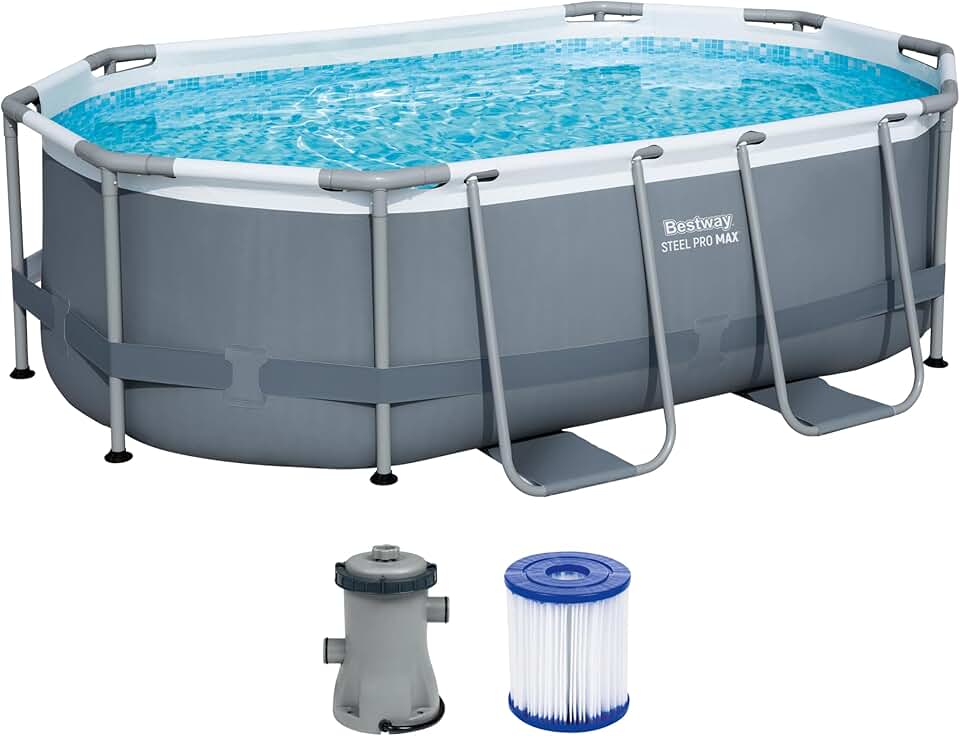 etezen - Steel Pro Max piscine hors sol, 305x200x84cm, gris