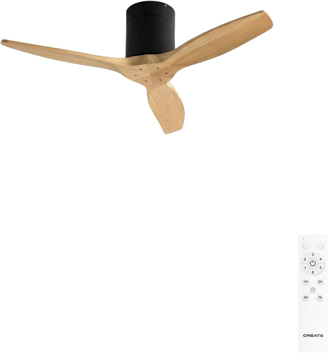 CREATE - Windcalm S - Ø112 cm - télécommande, 6 vitesses, été/hiver, silencieux, minuteur, 40 W