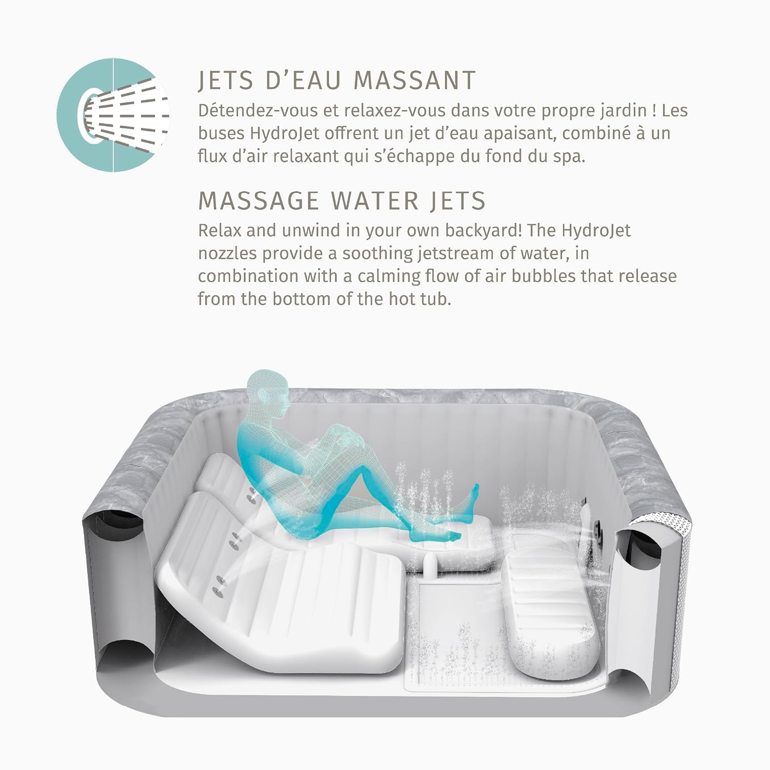 etezen - Spa Comfy 5p - 293x230x71cm - 10 hydrojets, WiFi