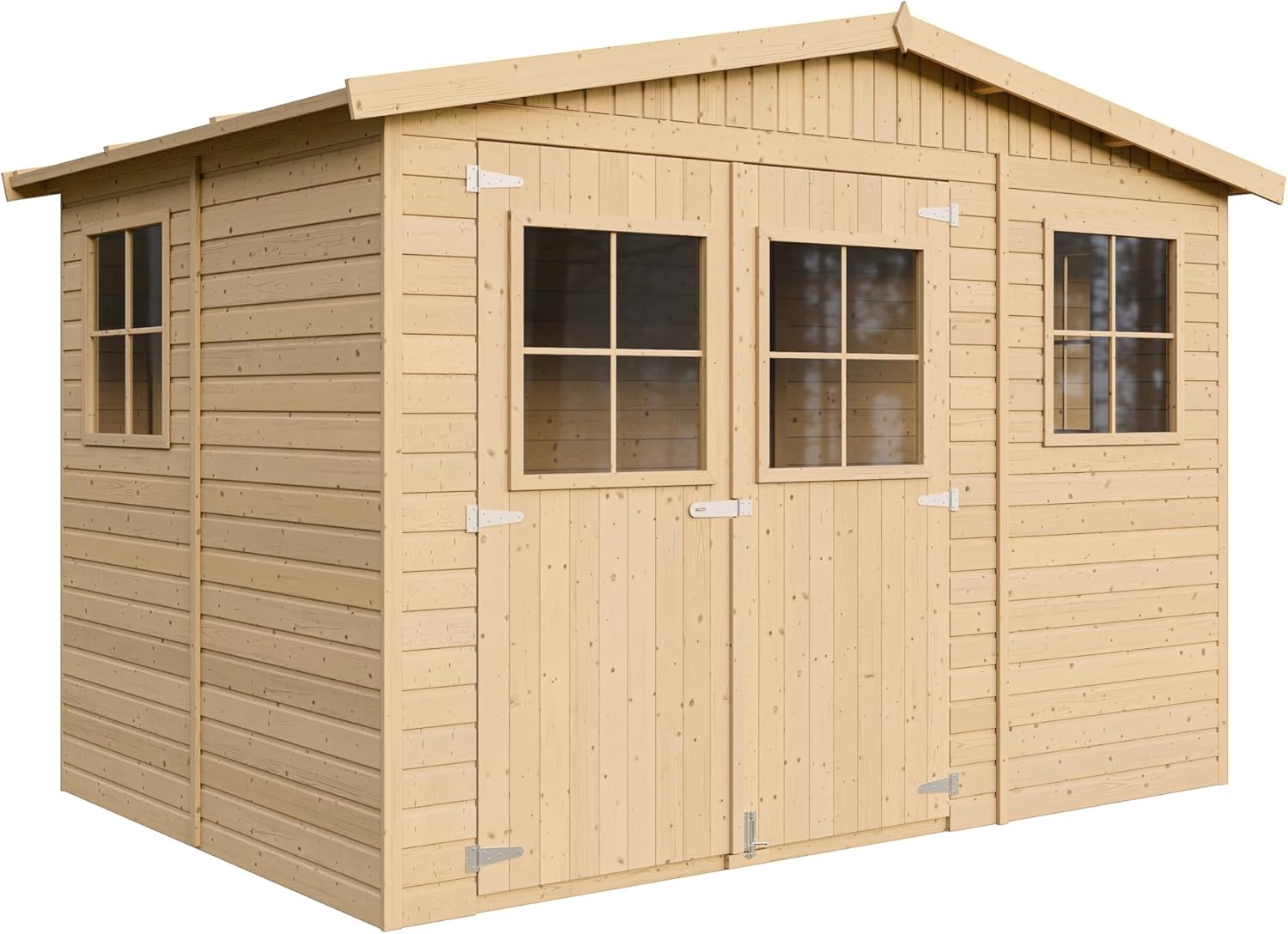 Abri de Jardin en Bois Exterieur avec Les PLANCHERS IMPRÉGNÉ- Cabane de Jardin en Pin/épicéa-H226x324x216 cm/6m2- Construction de Panneaux- Rangement pour vélos, Remise à Outils- etezen M334+M334G