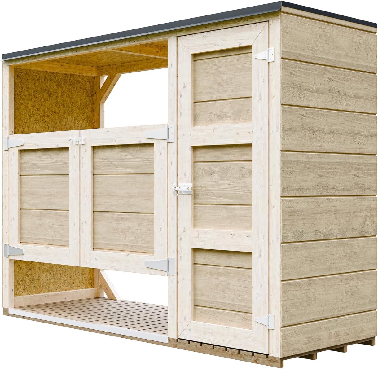Abri de Jardin pour poubelles, Cache Poubelle extérieur 2x240L – Coffre de Rangement Exterieur, Armoire de Jardin, cabane de Jardin Exterieur – etezen M981A