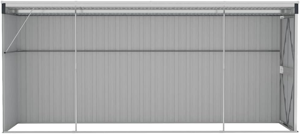 etezen Abri de Jardin Mural Anthracite 118x382x178 cm Acier,Structures extérieures, Cabanes & abris de Jardin,316231