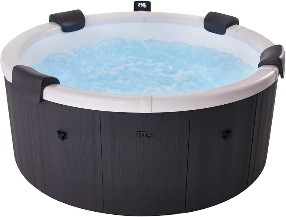 etezen - Denver série - Ø182 cm - 6 places, jets air/eau, effet bois, filtres inclus