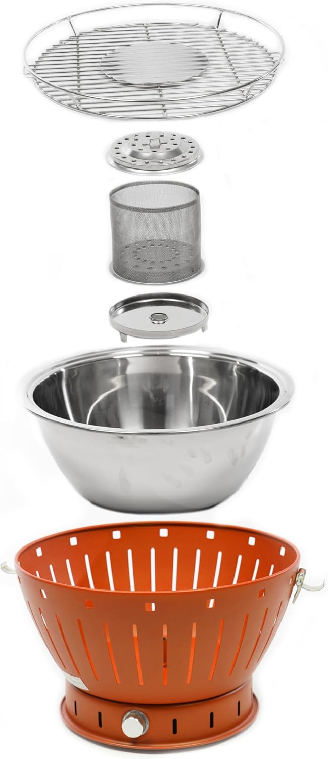 etezen - Barbecue portable sans fumée - 35cm diamètre - charbon de bois