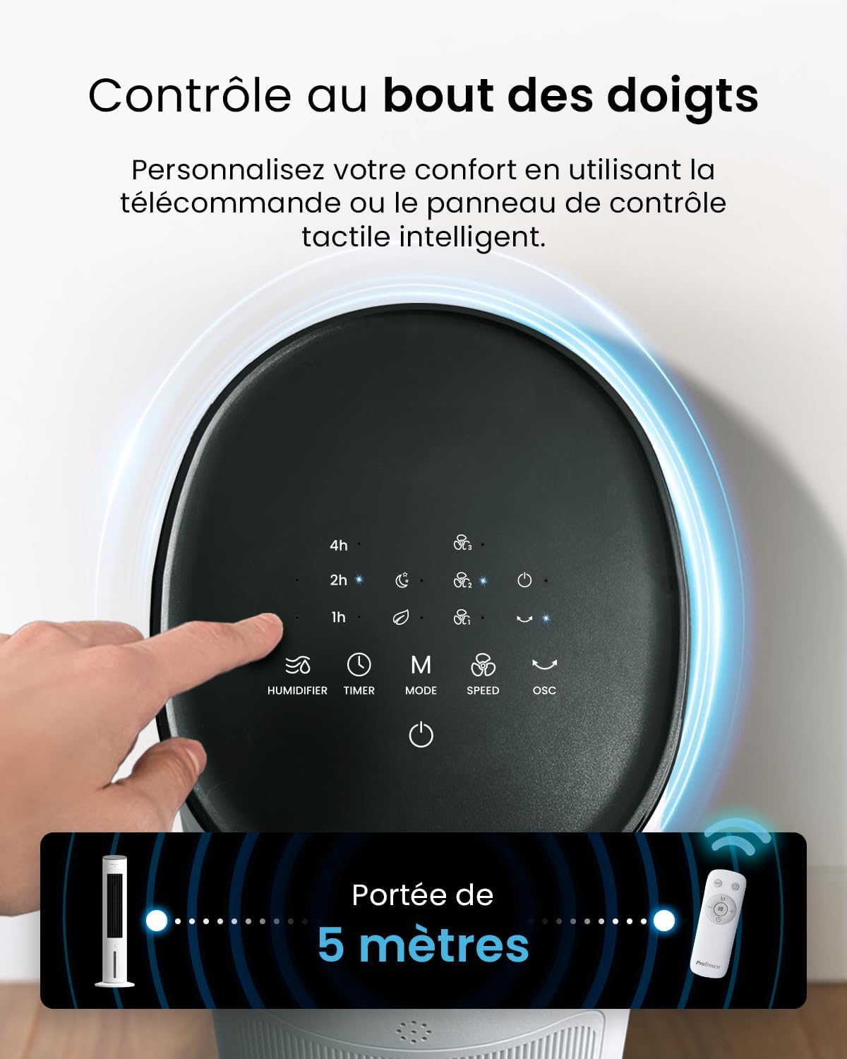 etezen - OmniAir - 5L - 3 vitesses, 4 modes, minuterie 7h, clim mobile