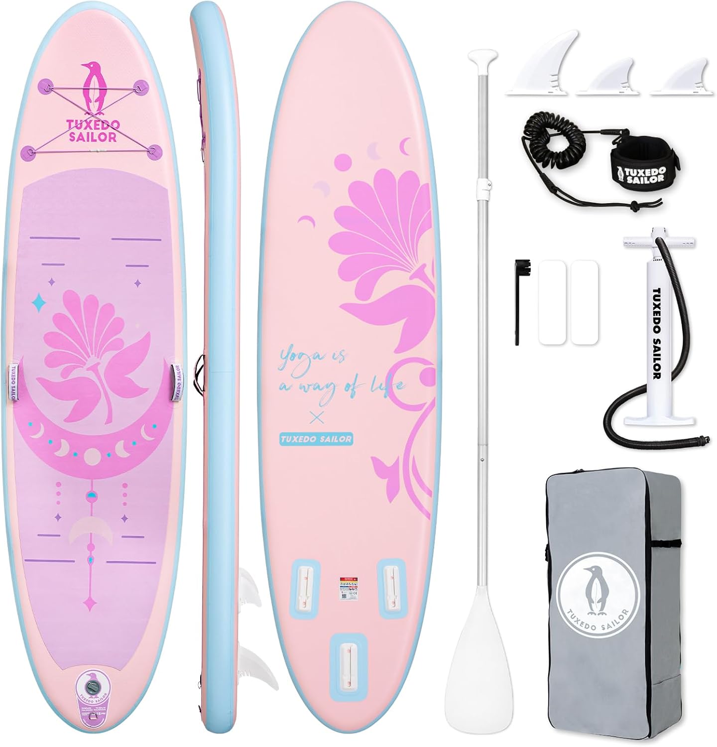 etezen - Paddle Gonflable Adulte - planche SUP - accessoires complets - dimensions standards