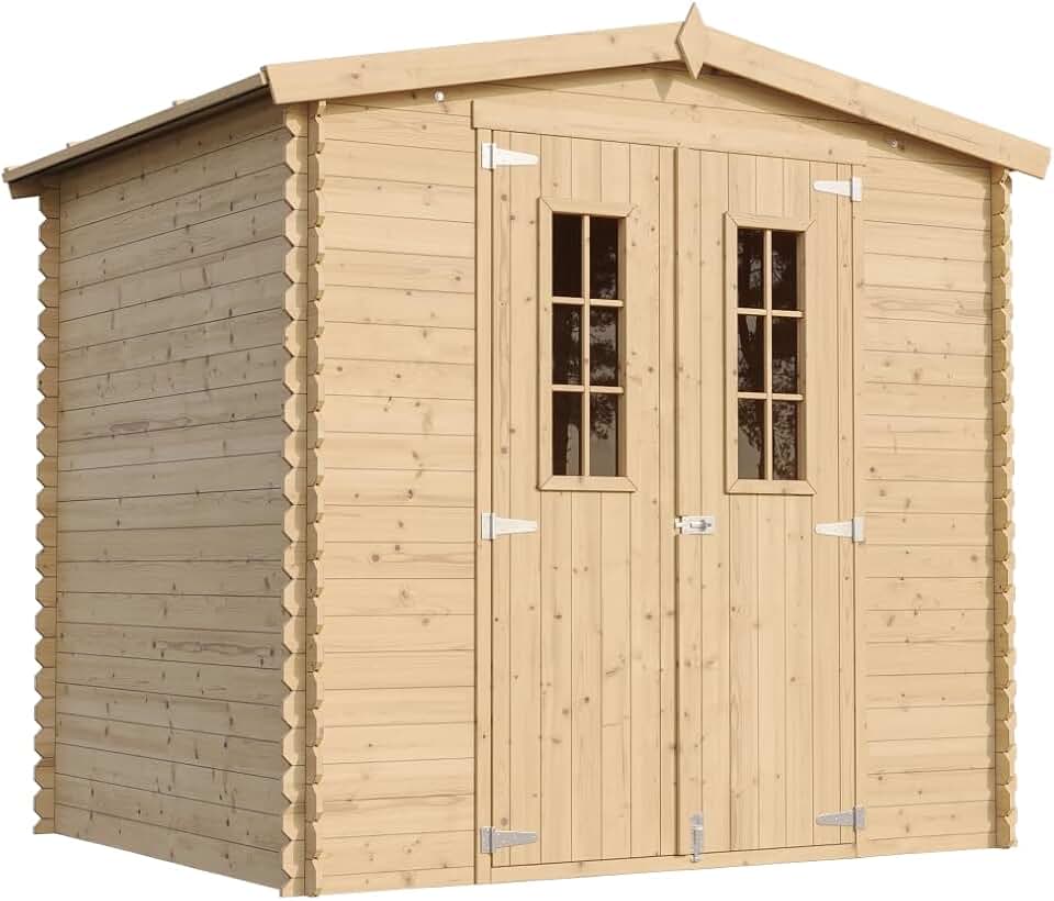 etezen - abri de jardin bois 236x226x218 cm, plancher inclus, M369C+M369G