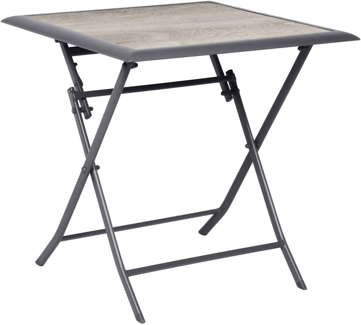 etezen - Azua table pliante carrée 2 places gris aluminium