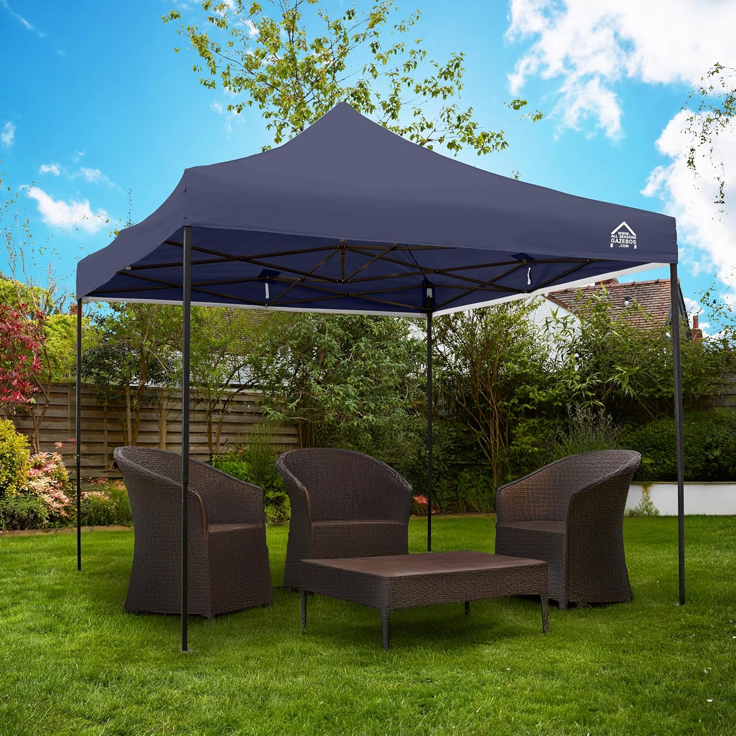 etezen - Tonnelle Pliante Série - 3x3m - Étanche, robuste, haute qualité, Bleu Marine