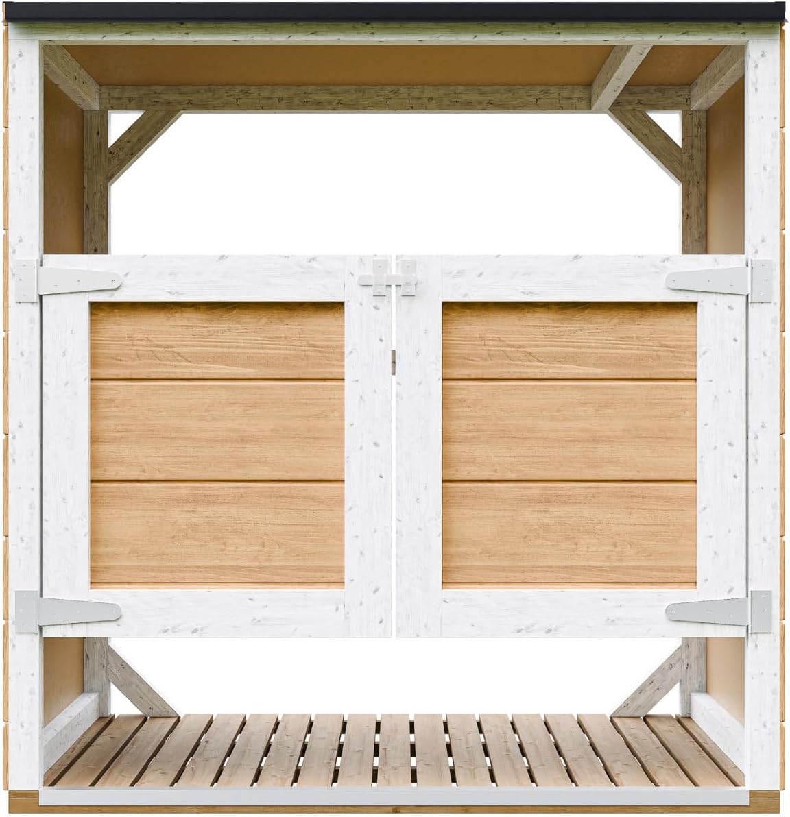 Abri de Jardin pour poubelles, Cache Poubelle extérieur 2x240L – Coffre de Rangement Exterieur, Armoire de Jardin, cabane de Jardin Exterieur – etezen M980A-HARVEST Honey