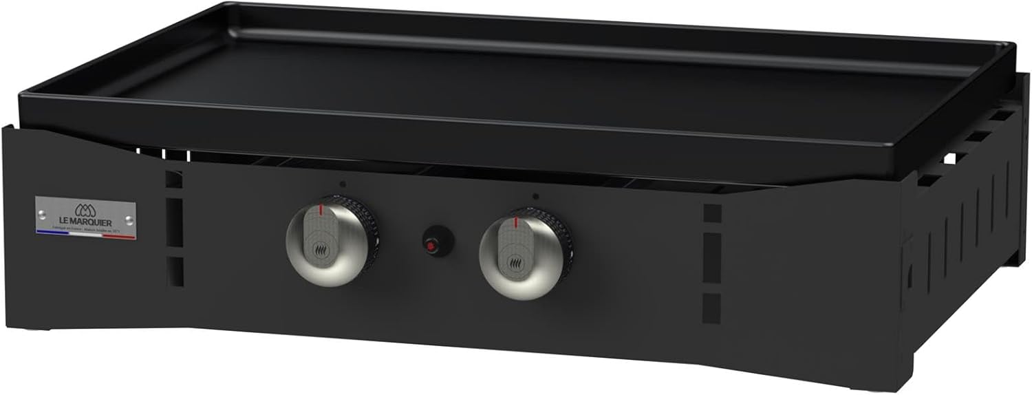 Marque - etezen Plancha Ora Gaz - 260 Noire - Plancha gaz robuste et compacte, surface de cuisson large.