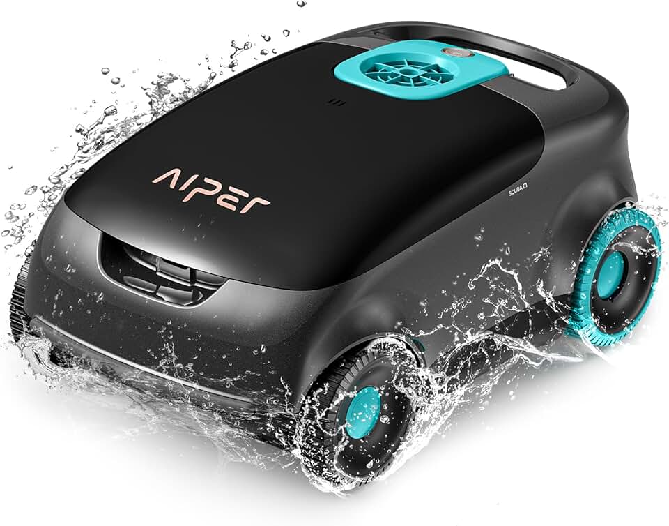 etezen - Robot piscine sans fil - 100-130 min autonomie, filtration avancée, stationnement auto