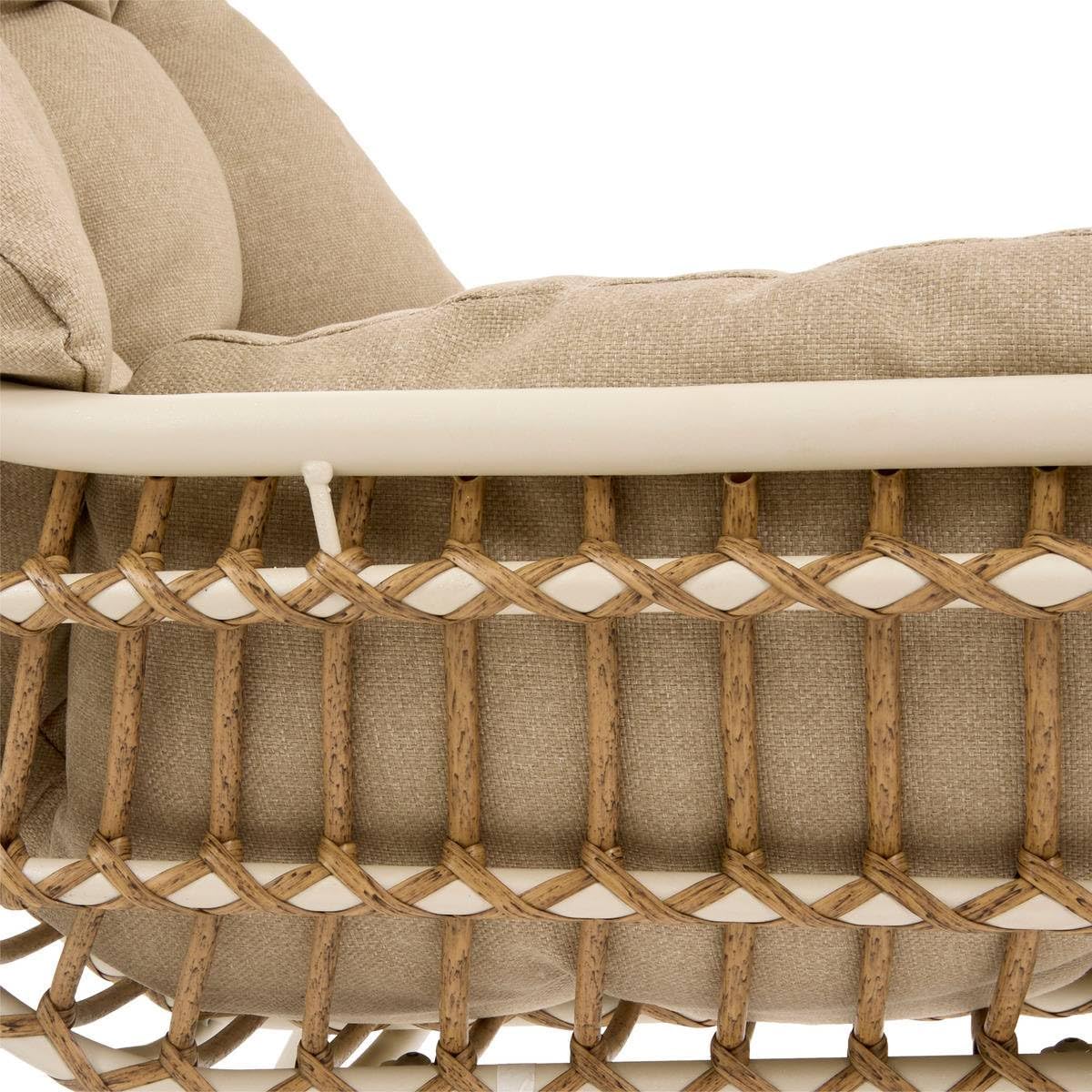 etezen - Paopao Beige/Argile - salon 4 places - anti-rouille, coussins confortables