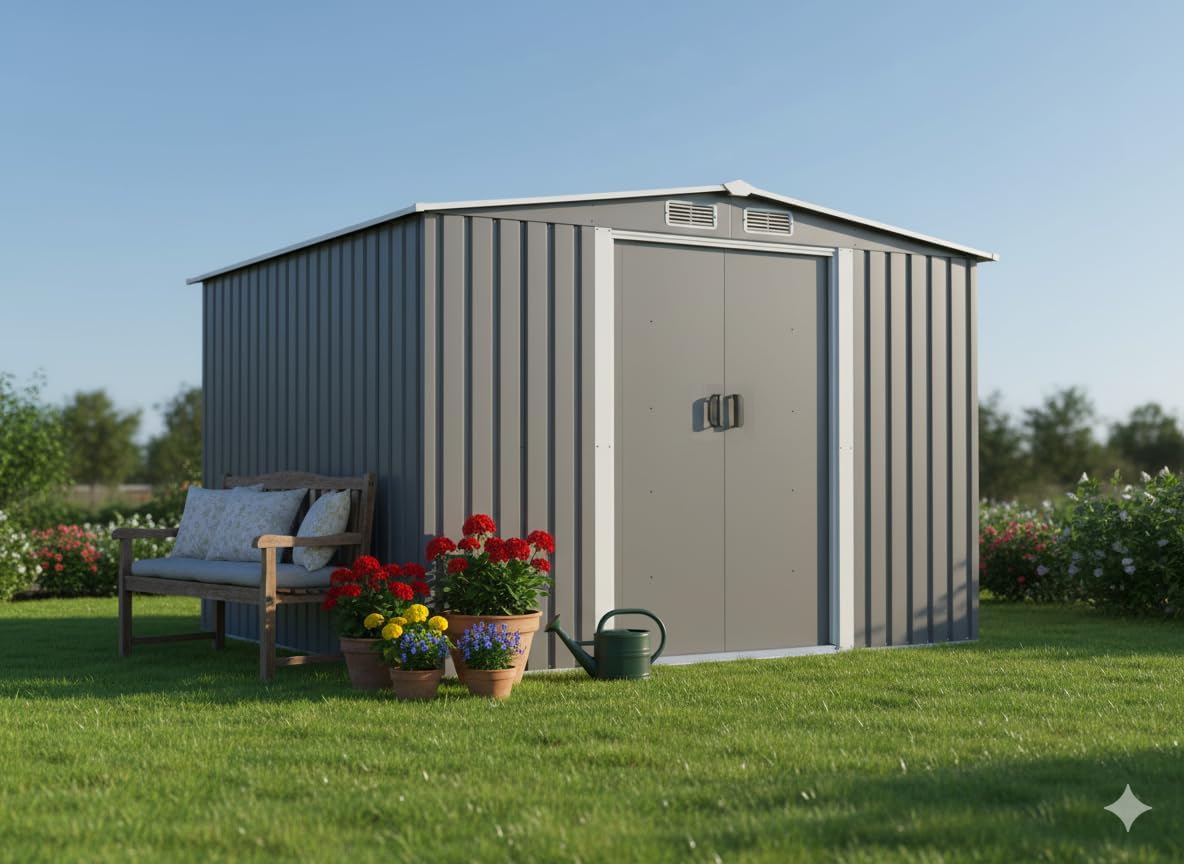 etezen - Jura - 6.66 m² - Abri métal robuste rangement jardin