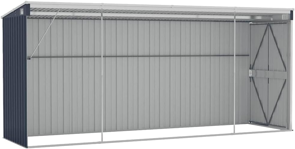etezen Abri de Jardin Mural Anthracite 118x382x178 cm Acier,Maison & Jardin, Pelouses & Jardins, Vie en extérieur, Structures extérieures, Cabanes & abris de Jardin, Anthracite (Poids 47.9KG)