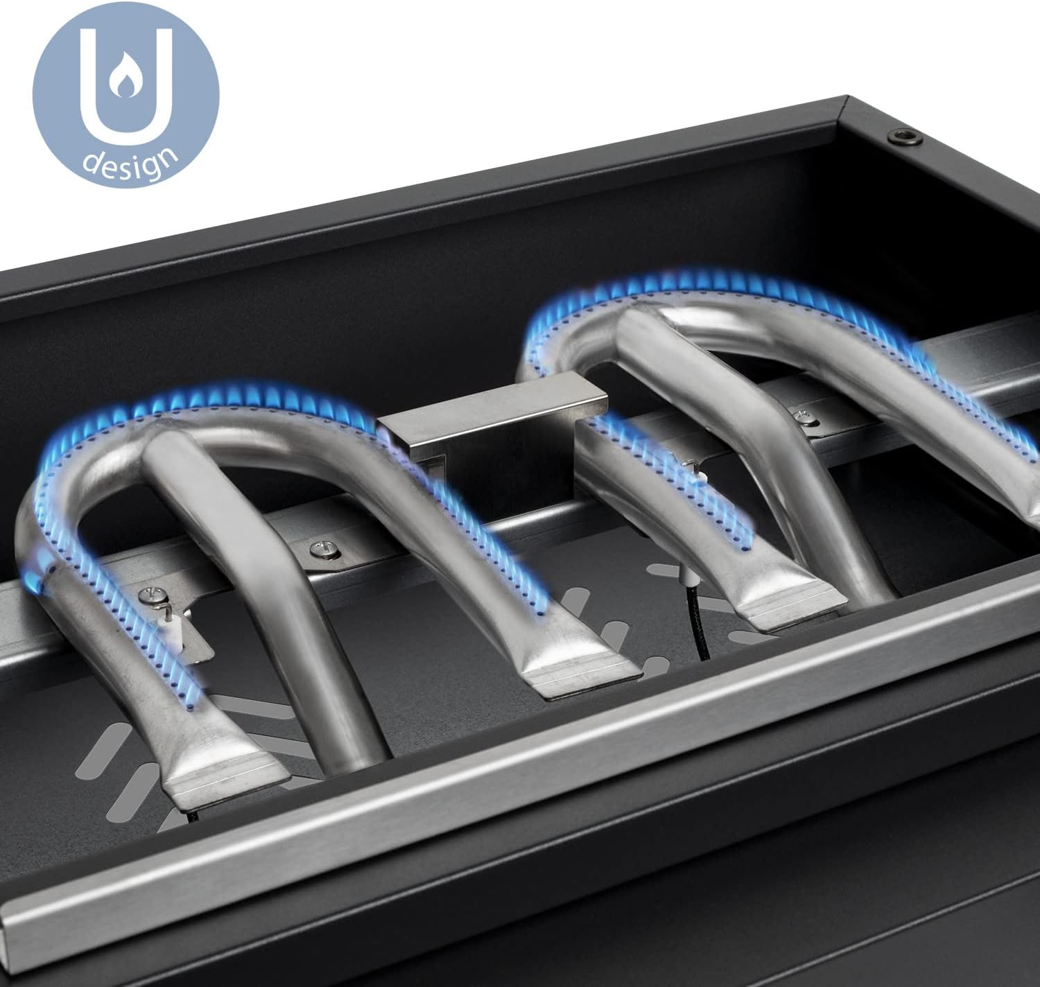etezen - plancha gaz 2 brûleurs - acier inox, fonte, jusqu'à 350°C - PLX1022