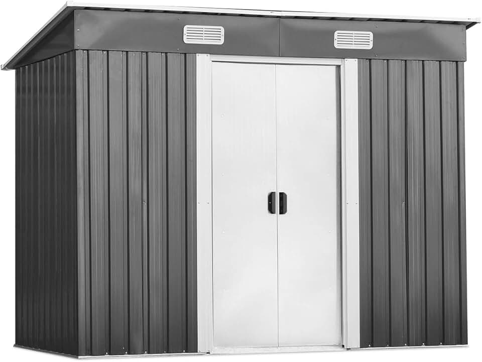 etezen - abri de jardin extérieur, 238x131x181 cm, 2 portes coulissantes