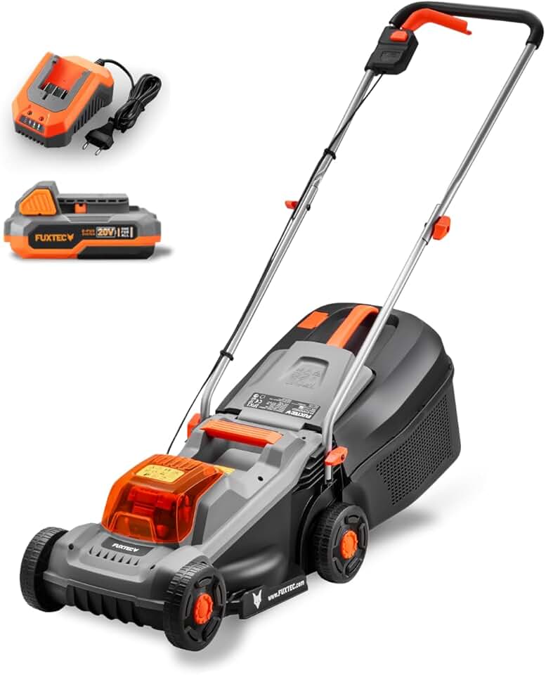 etezen - Tondeuse à gazon sans fil - 30 cm - Batterie 4Ah, bac 30L, FX-E1RM20-ECO-SET