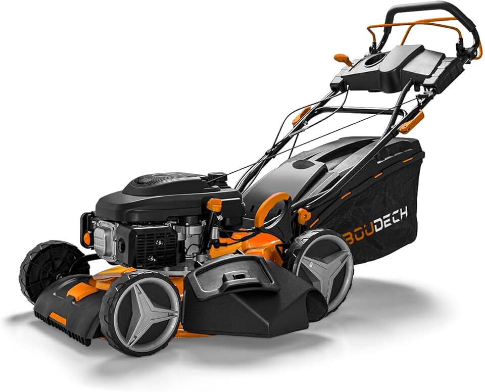 etezen® Tondeuse automotrice 225cc 5.2p OHV 4 Temps avec e-Start Mulching 4in1 520mm Largeur de Coupe
