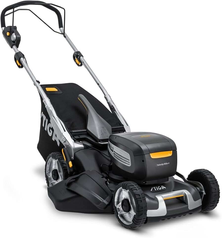 etezen Twinclip 950e V Kit Tondeuse À Gazon À Batterie, 48 cm, 48 V – Lame Double Couche, 2 Batt. 7,5 Ah + Chargeur – Pelouses jusqu'à 1 100 m²