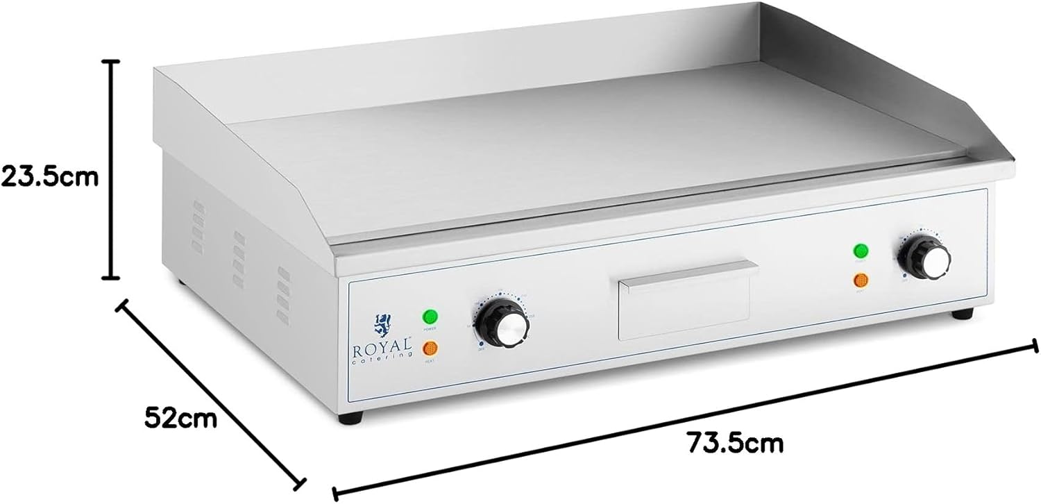 etezen - plancha électrique pro, 727x420mm, 4400W, cuisson, 74242