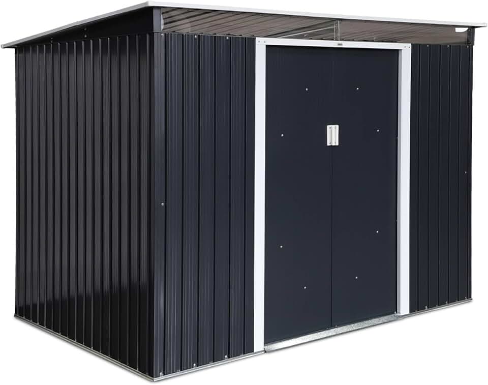 etezen - Abri de Jardin en métal Couleur Anthracite 4.85m² avec puits de lumière - AUDOMAROIS-