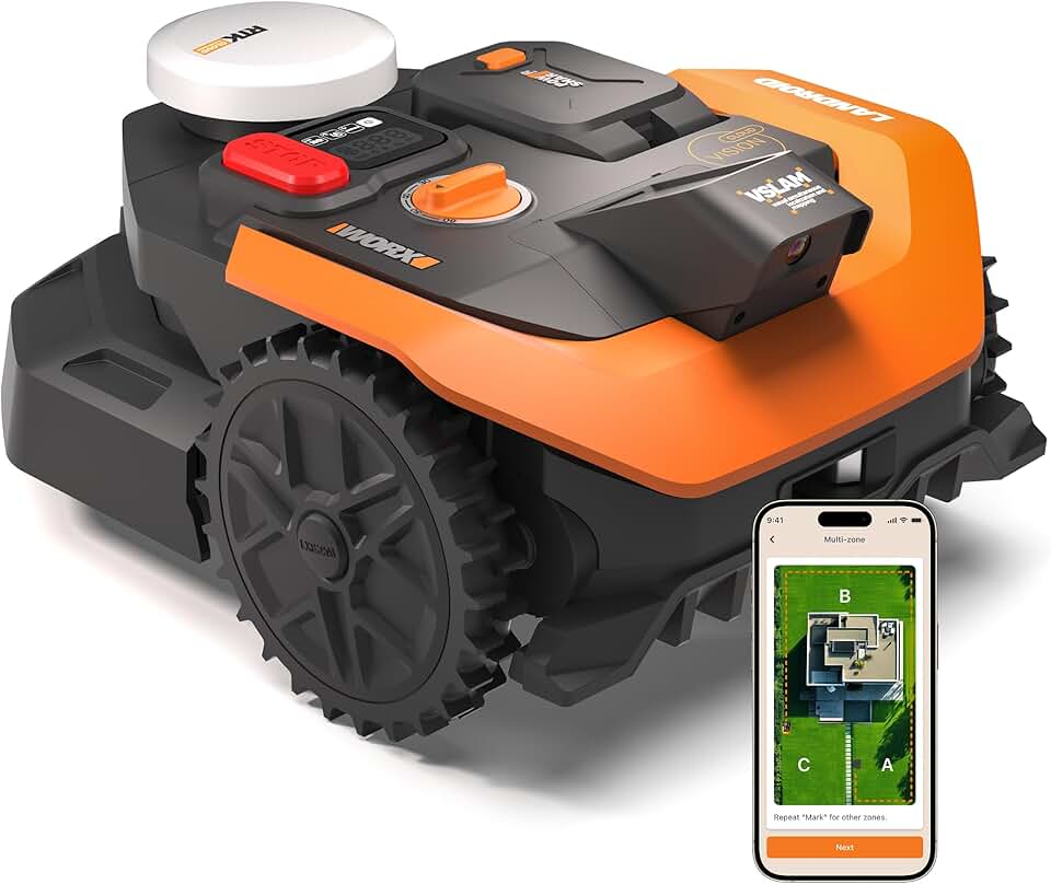 etezen - Tondeuse robot Vision Cloud 2WD - 500m², IA, VSLAM+RTK, appli - WR305E