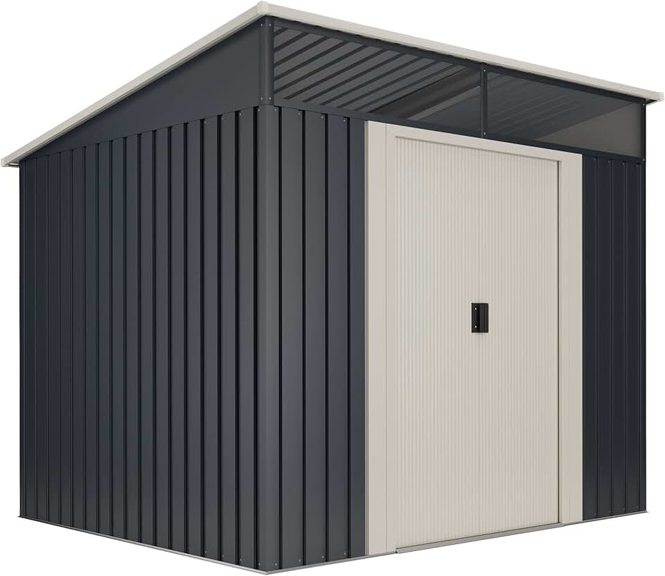 etezen - Stark - 194x239x203cm - Abri métal, fenêtre, porte double, toit plat
