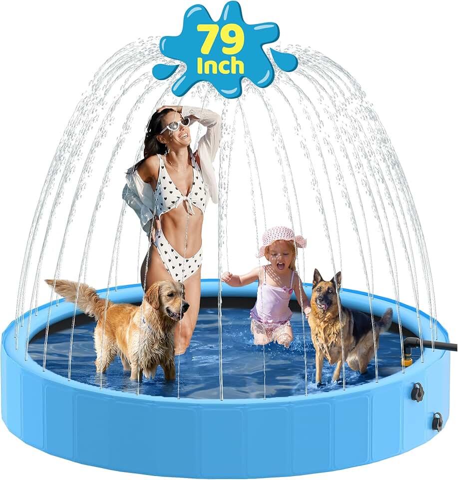 etezen - Piscine Chien Série Sprinkler - 200cm PVC antidérapant jet d’eau