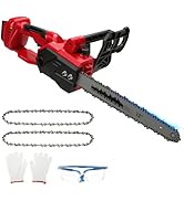 etezen Tronçonneuse sans fil 12" compatible avec Milwaukee M18 18 V, tronçonneuse électrique avec brosse.