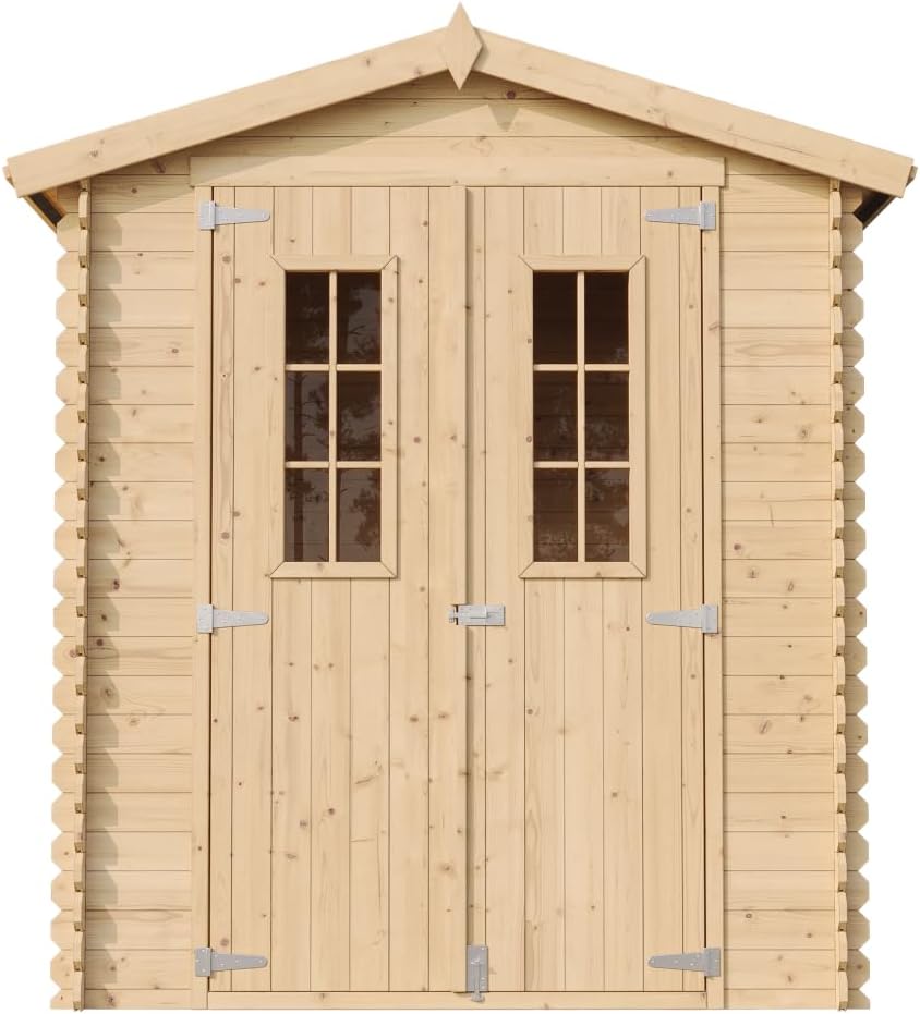 Abri de Jardin en Bois - Stockage extérieur I196xL136xH218 cm/ 1.98 m2 Petit abri à Outils, Local à vélos - etezen M367C