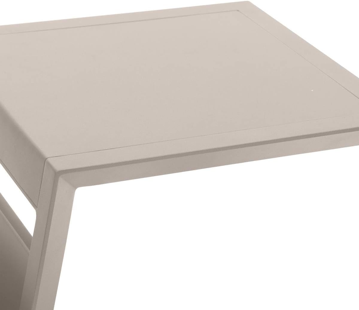etezen - Allure table de jardin carrée 55x45x55cm aluminium argile
