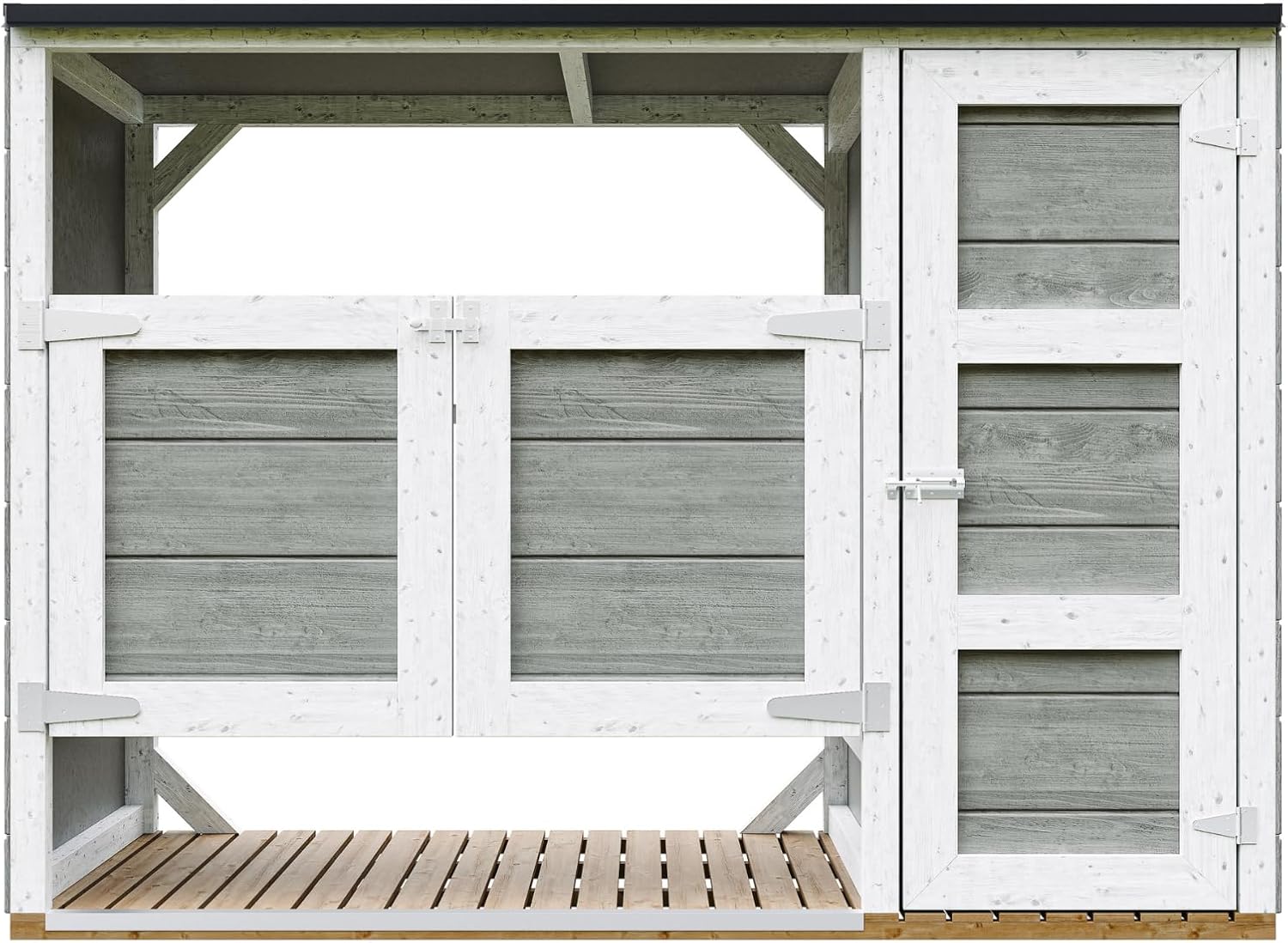 Abri de Jardin pour poubelles, Cache Poubelle extérieur 2x240L – Coffre de Rangement Exterieur, Armoire de Jardin, cabane de Jardin Exterieur – etezen M981A-TUNDRA Grey