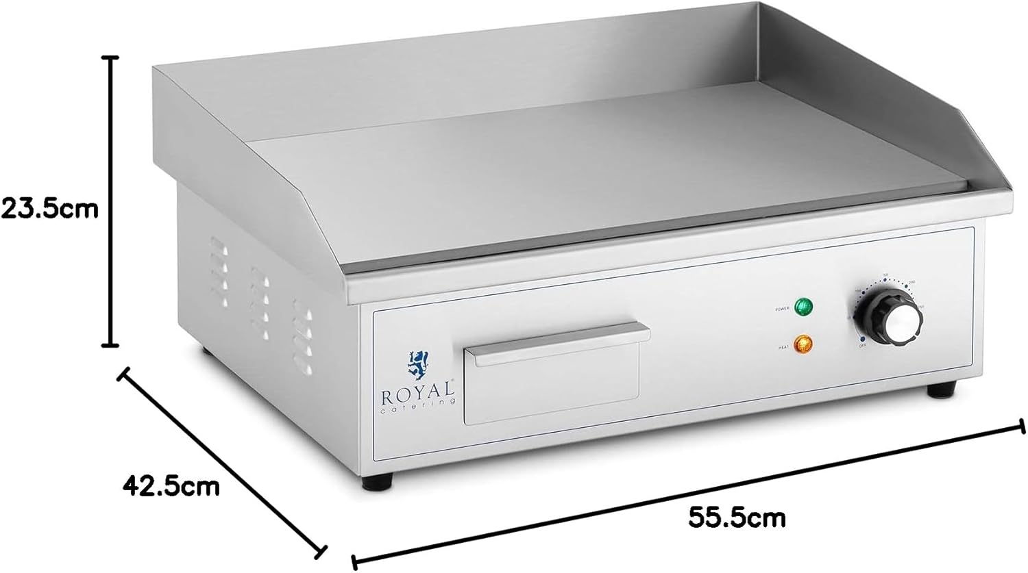 etezen - plancha électrique pro 530x350 mm 3000W RCPG42-S