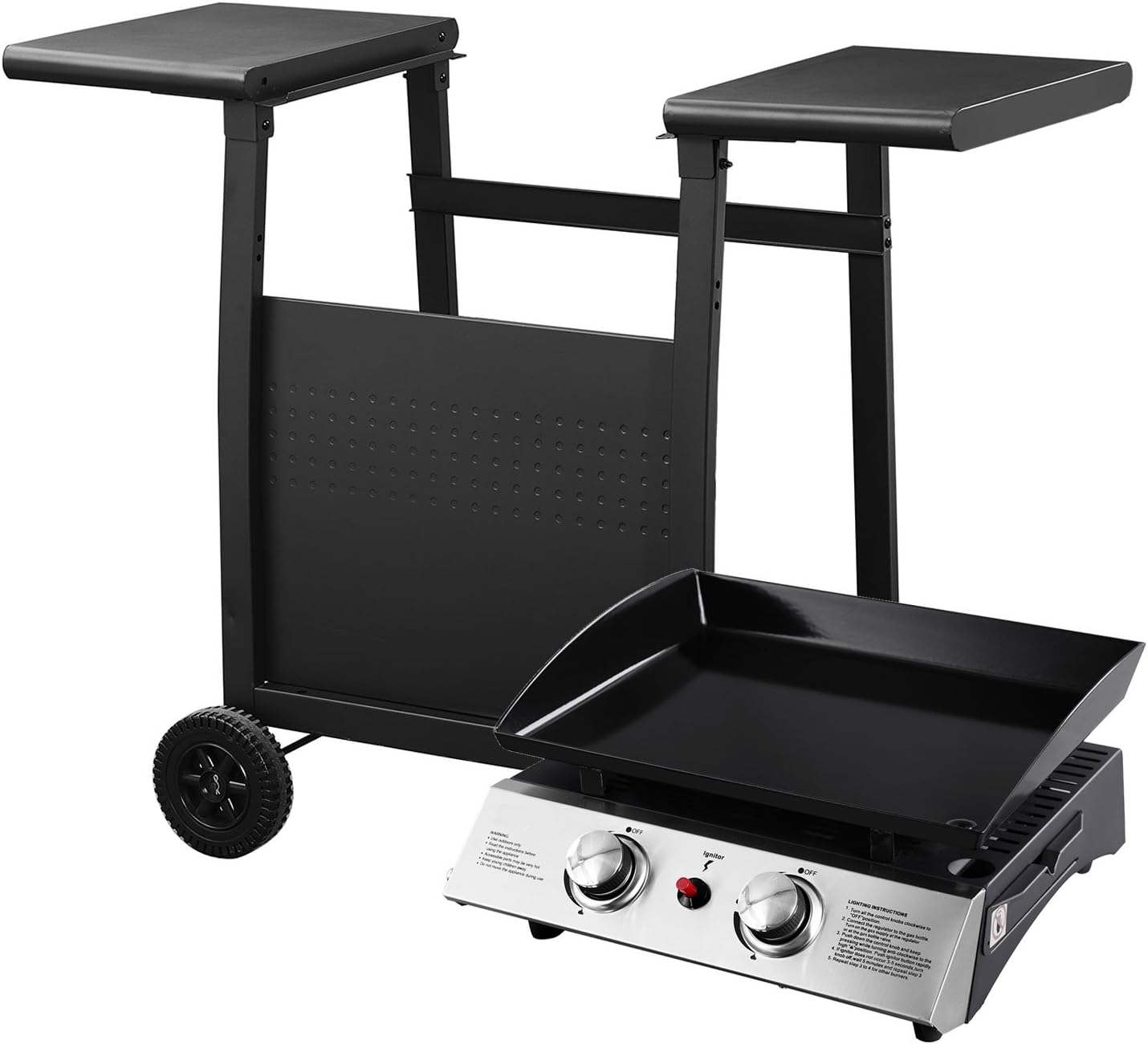 etezen - Mala série - 2 brûleurs gaz 5kW, chariot - dimensions MALA
