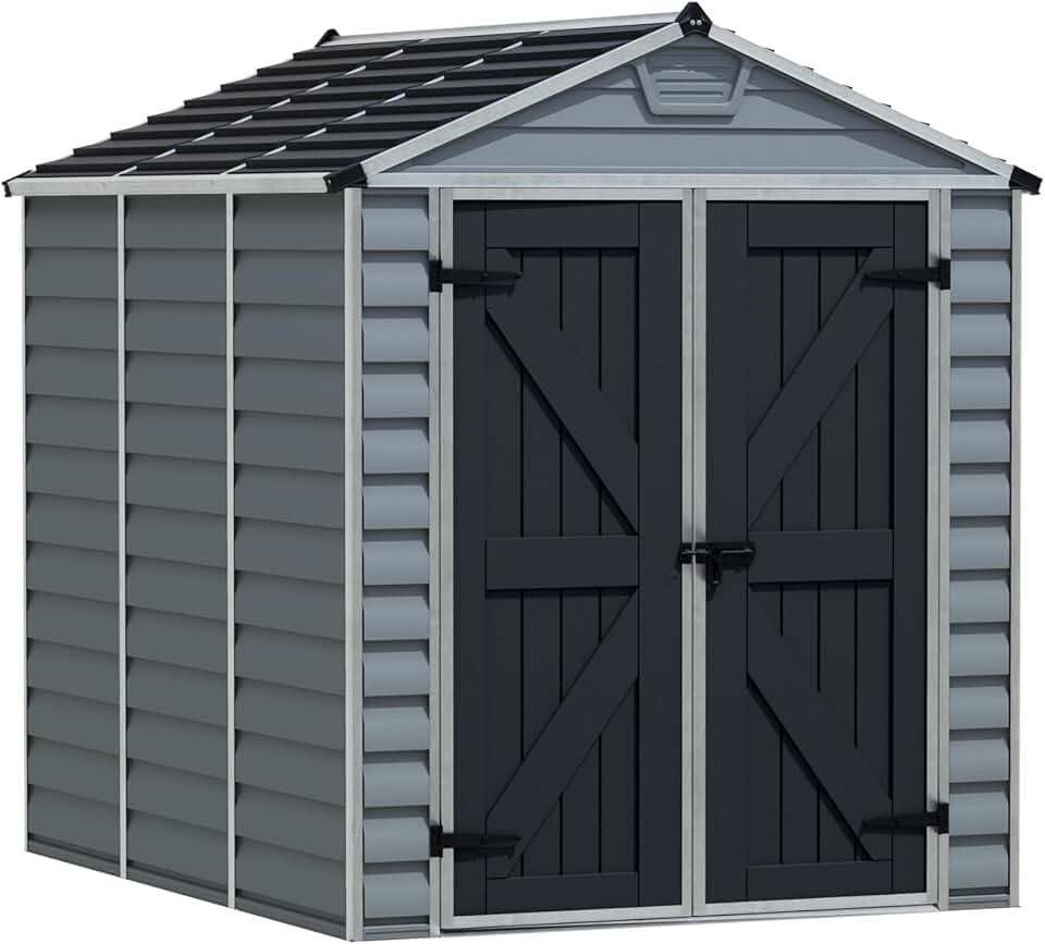 etezen by etezen Abri de jardin en Kit etezen 4.2m², Cadre en aluminium, panneaux en polycarbonate, Gris
