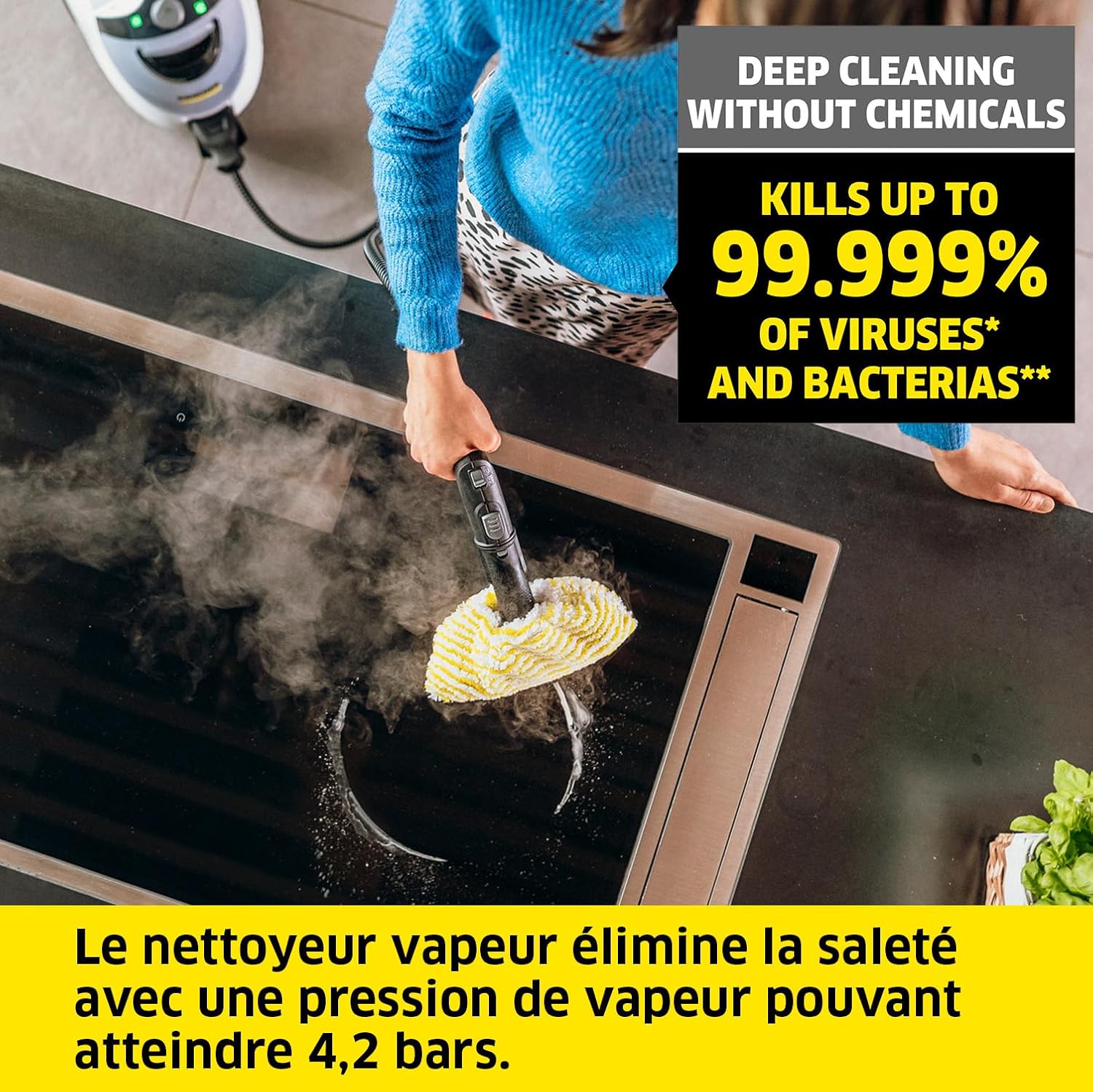 etezen - SC 5 EasyFix Iron Plug - 0,5+1,5 L - Vapeur 4,2 bar, 150 m²