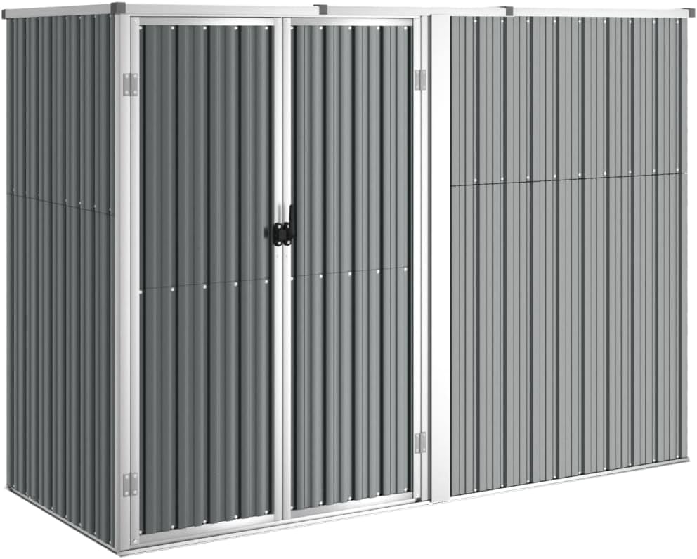 etezen Abri à Outils de Jardin Gris 225x89x161 cm Acier galvanisé, Maison & Jardin, Pelouses & Jardins, Vie en extérieur, Structures extérieures, Cabanes & abris de Jardin, Gris, (Poids 36.62KG)