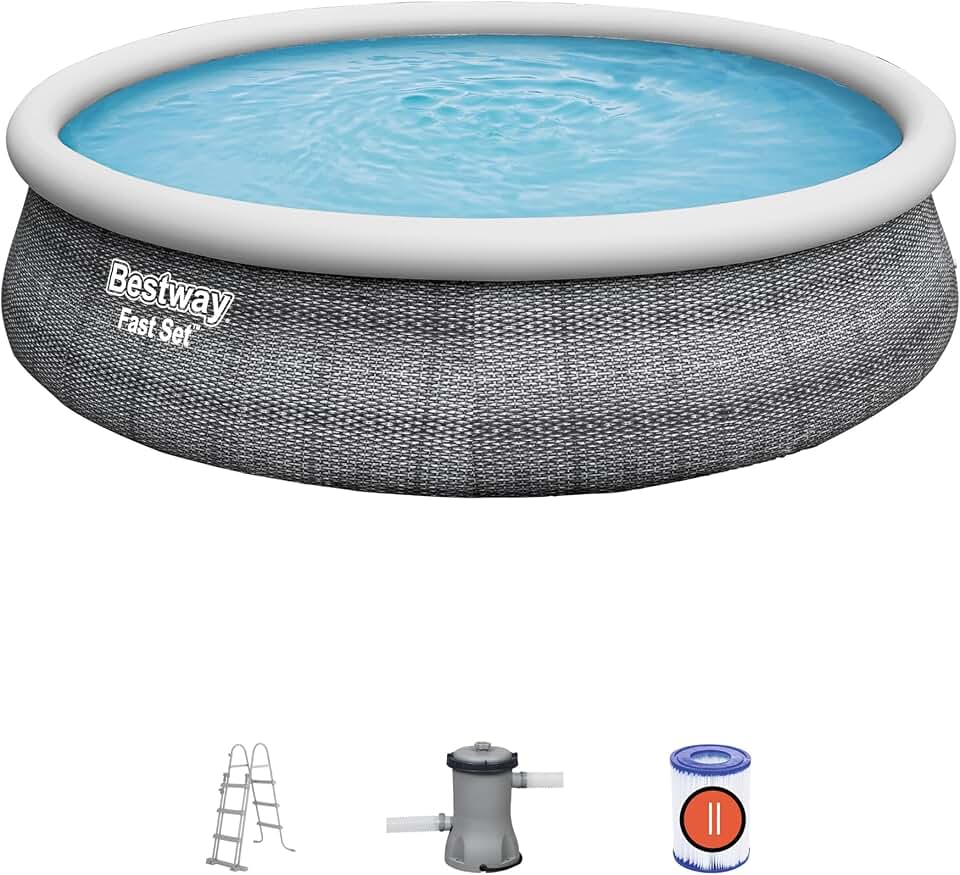 etezen - Fast Set Rotin - 4.57x1.07m - Piscine autoportée, montage rapide
