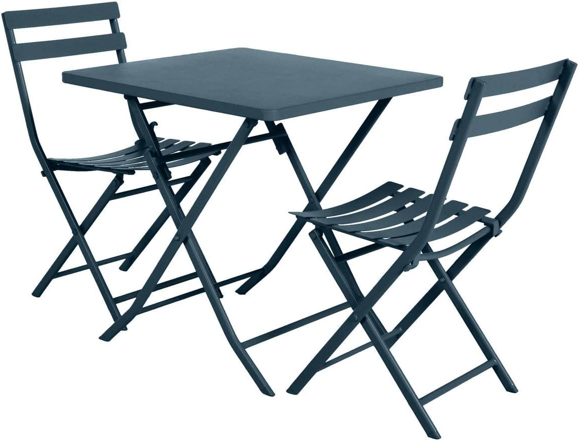 etezen - Greensboro - table pliante 2 places acier époxy 70x70