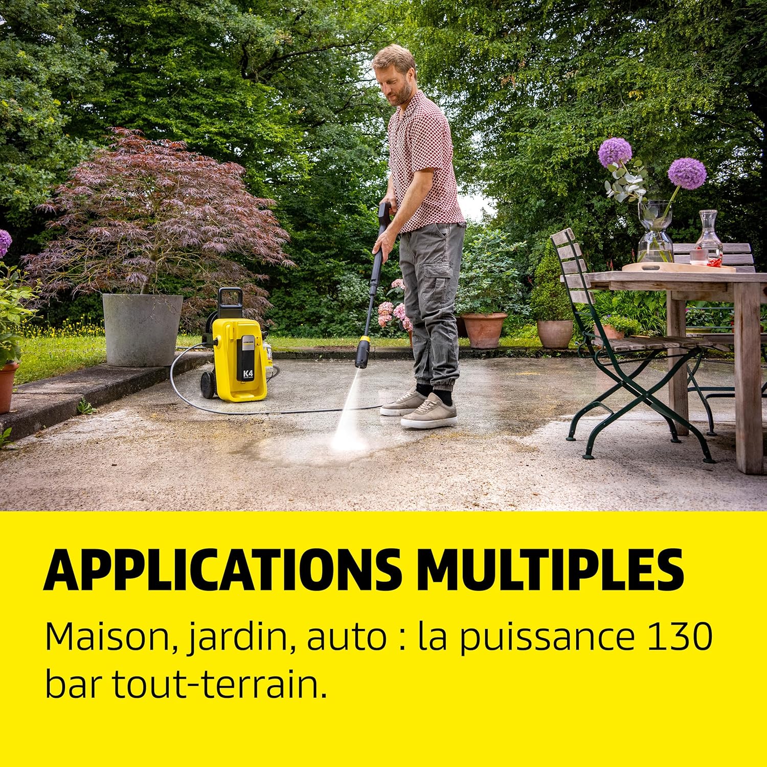 etezen - K 4 Comfort Premium Home - 130 bar, 420 l/h, 30 m²/h, enrouleur, 4 jets