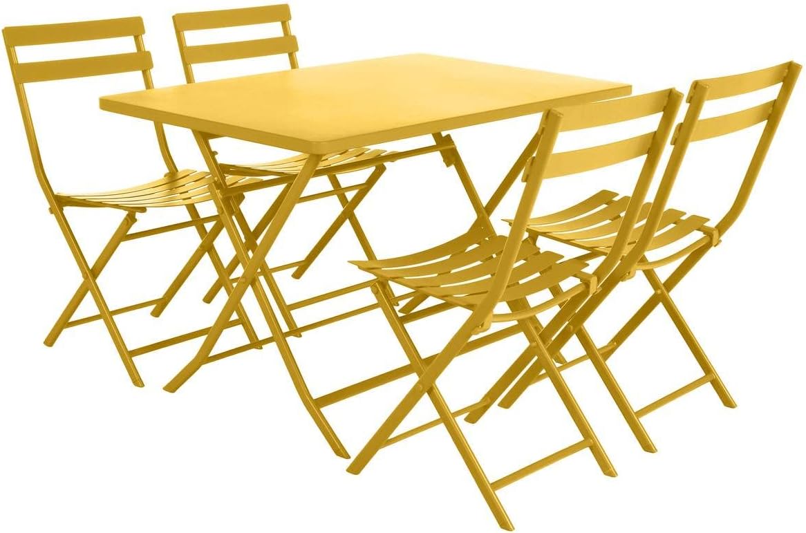 etezen - Greensboro - rectangulaire pliante 4 places - acier epoxy antirouille