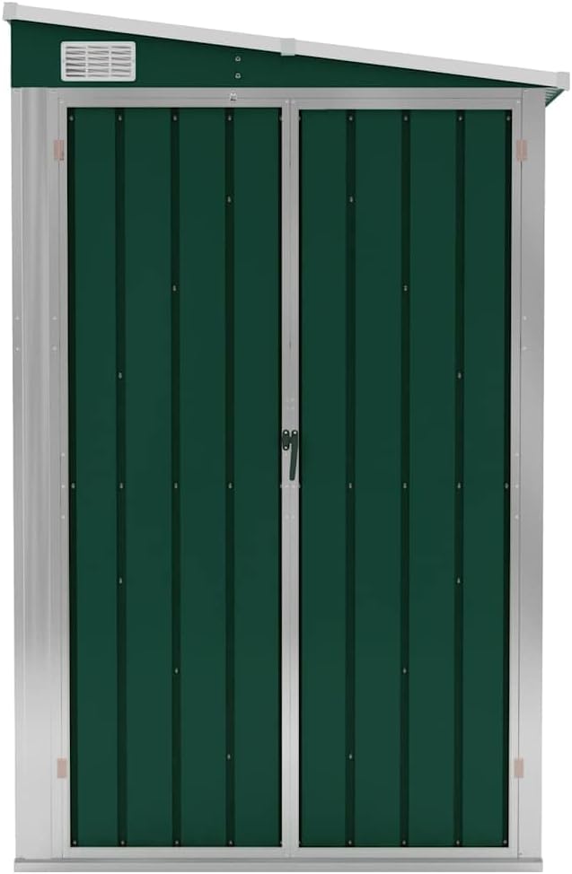 etezen Abri de Jardin Mural Vert 118x382x178 cm Acier galvanisé,Structures extérieures, Cabanes & abris de Jardin,316229