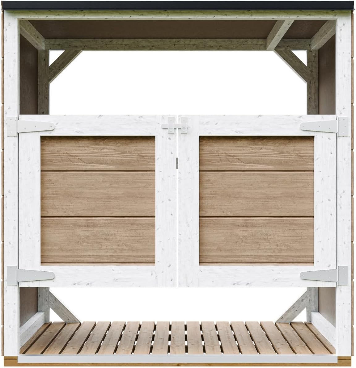 Abri de Jardin pour poubelles, Cache Poubelle extérieur 2x240L – Coffre de Rangement Exterieur, Armoire de Jardin, cabane de Jardin Exterieur – etezen M980A-TERRA Brown