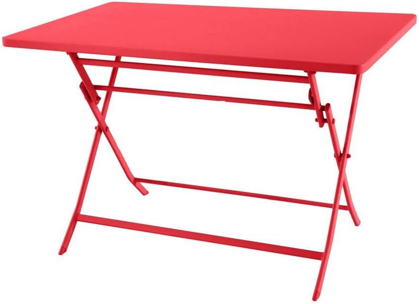etezen - Greensboro - 110x70 cm - Table pliante acier 4 places, traitement epoxy antirouille