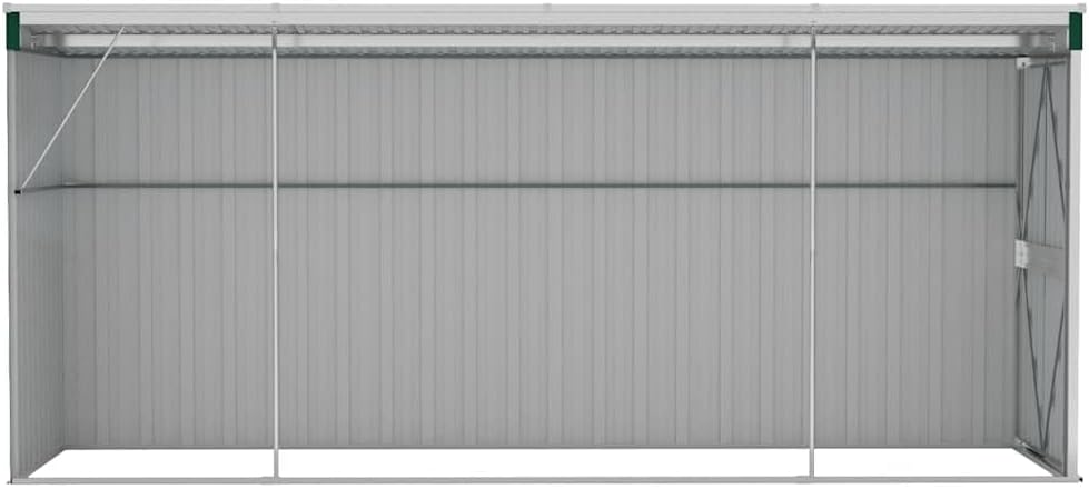 etezen Abri de Jardin Mural Vert 118x382x178 cm Acier galvanisé,Structures extérieures, Cabanes & abris de Jardin,316229